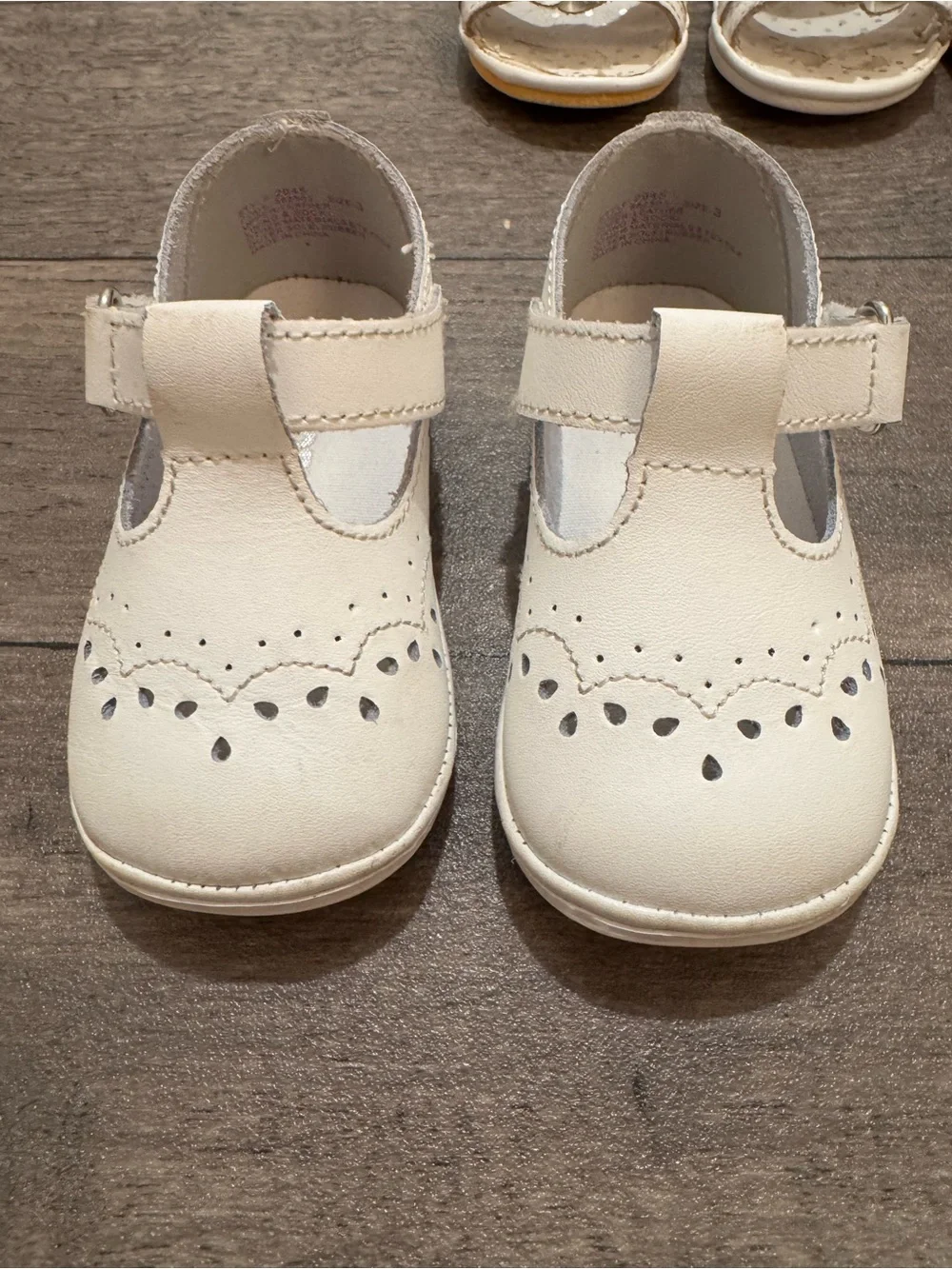 L'Amour Birdie White T-Strap Mary Jane